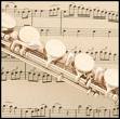 Flute on music score